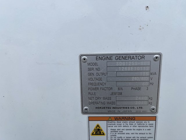 2020 Airman SDG125S-8E1 Trailer Mounted Diesel Generator - Image 10