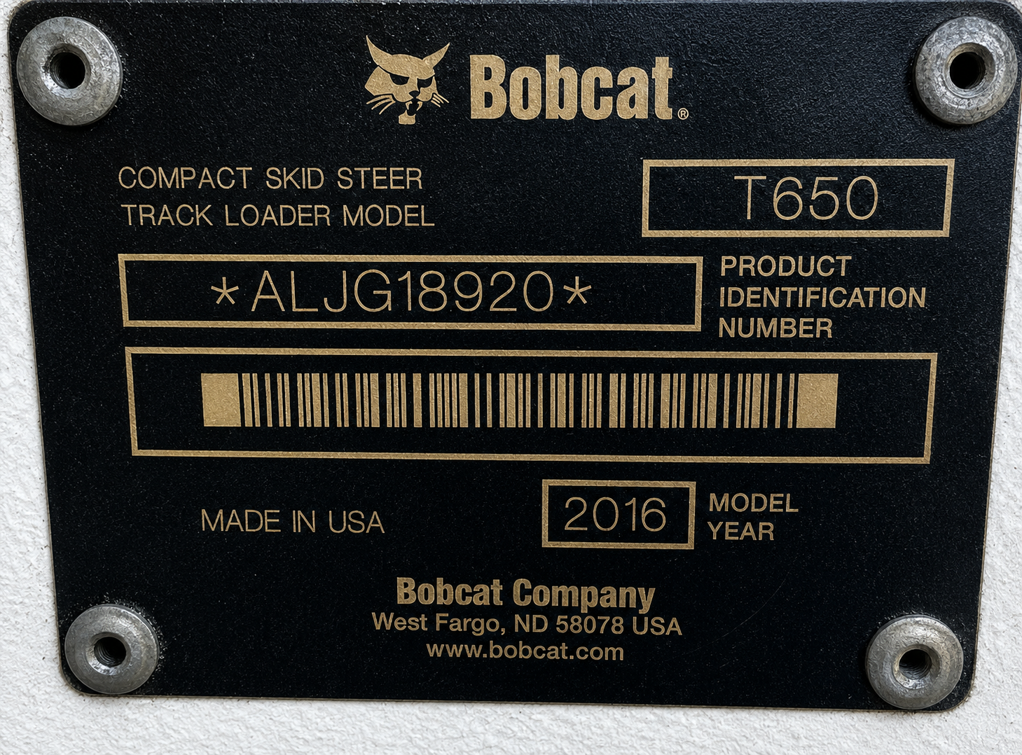2016 Bobcat Model T650 Compact Track Loader  - Image 6