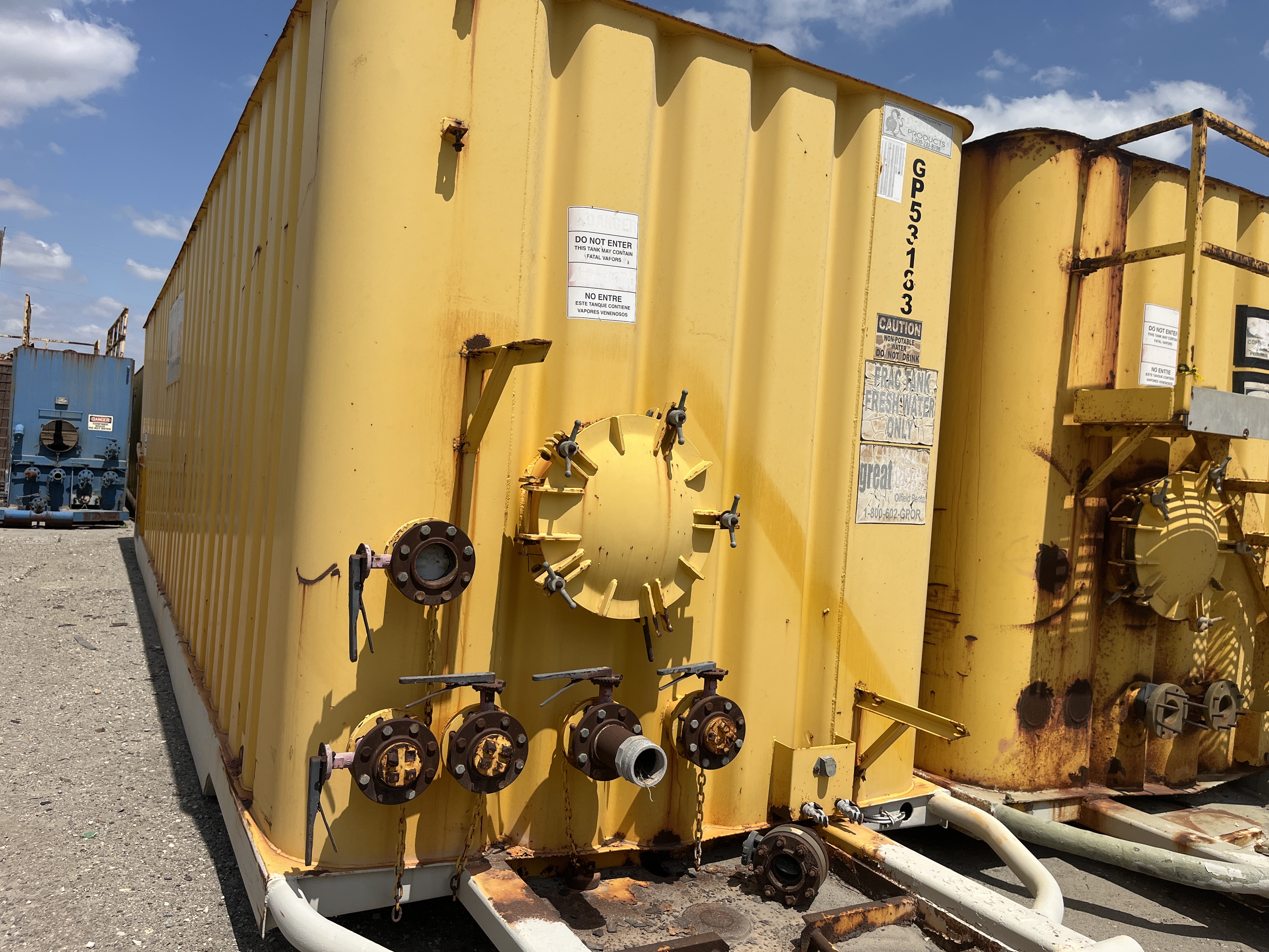 TANK, FRAC, FLAT TOP, 500BBL INT MAN - Image 2