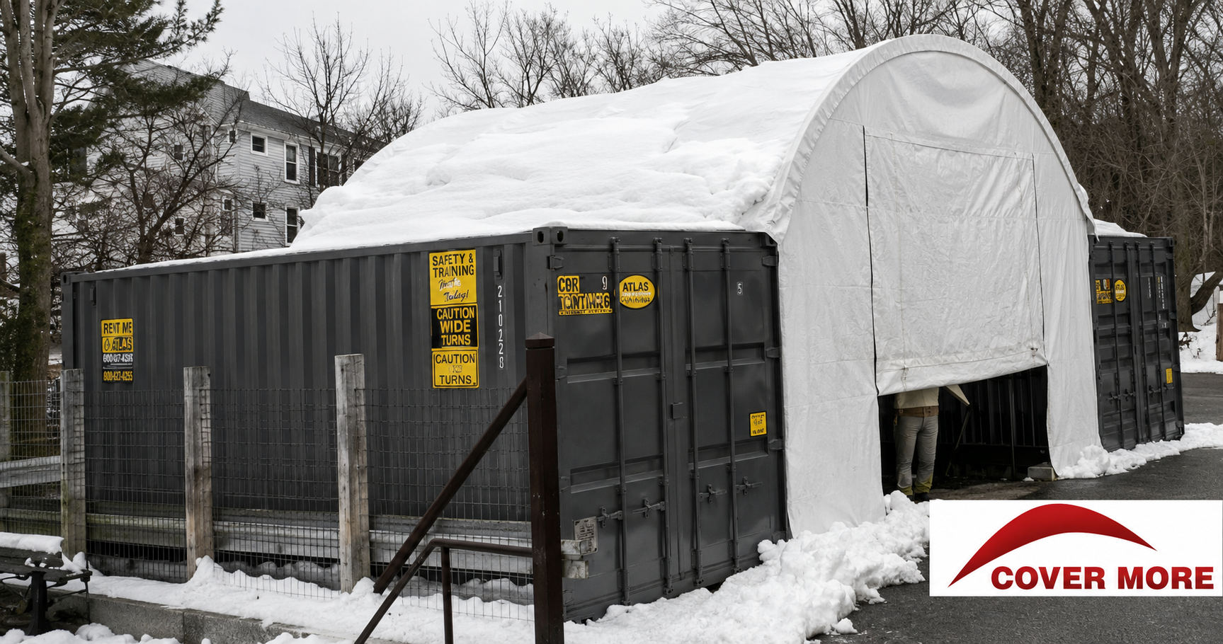 Covermore 20x20 Upgraded Canvas Container Mounted Shelter - Image 4