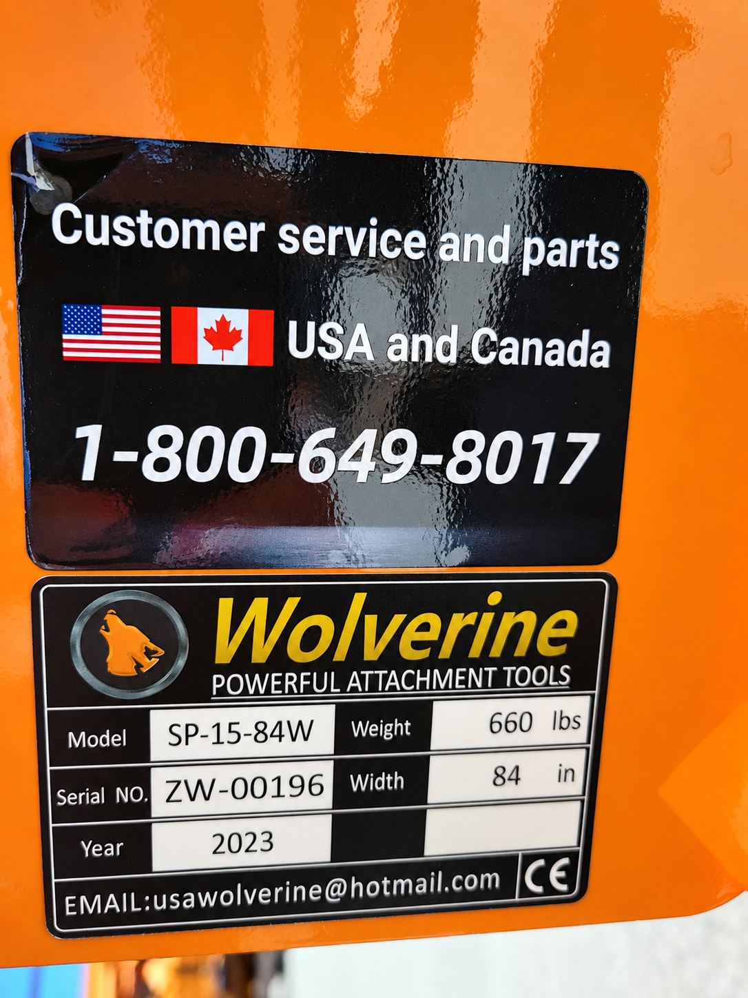 Wolverine Snowplow Blade Attachment - Image 4