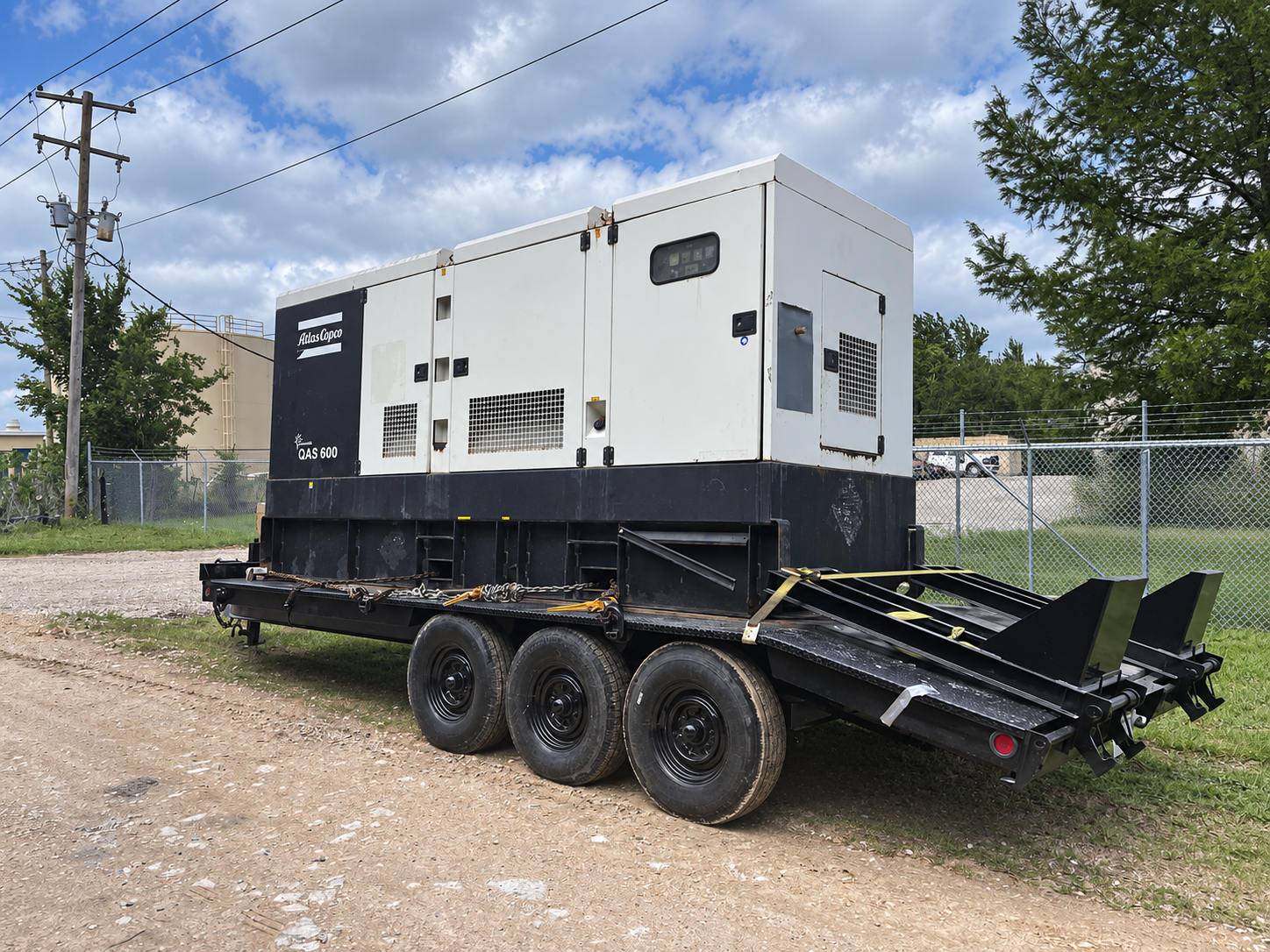 2013 Atlas Copco QAS600 Trailer Mounted Diesel Generator – Tier 2