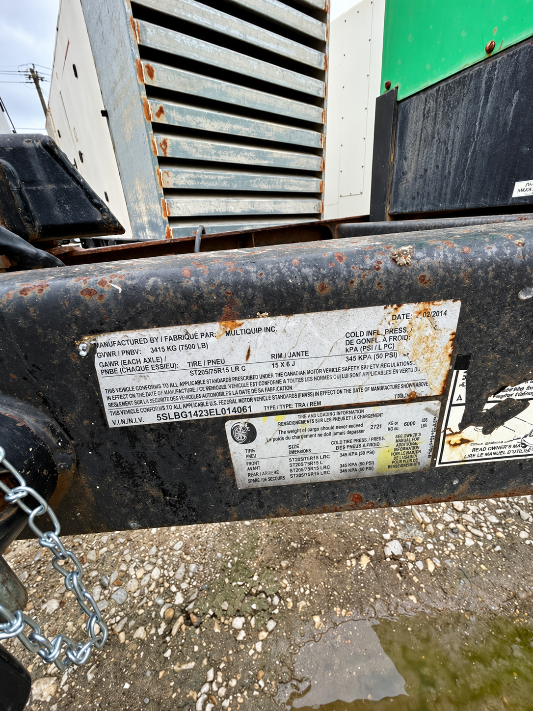 2014 Multiquip DCA70SSJU4I Trailer Mounted Diesel Generator - Image 14