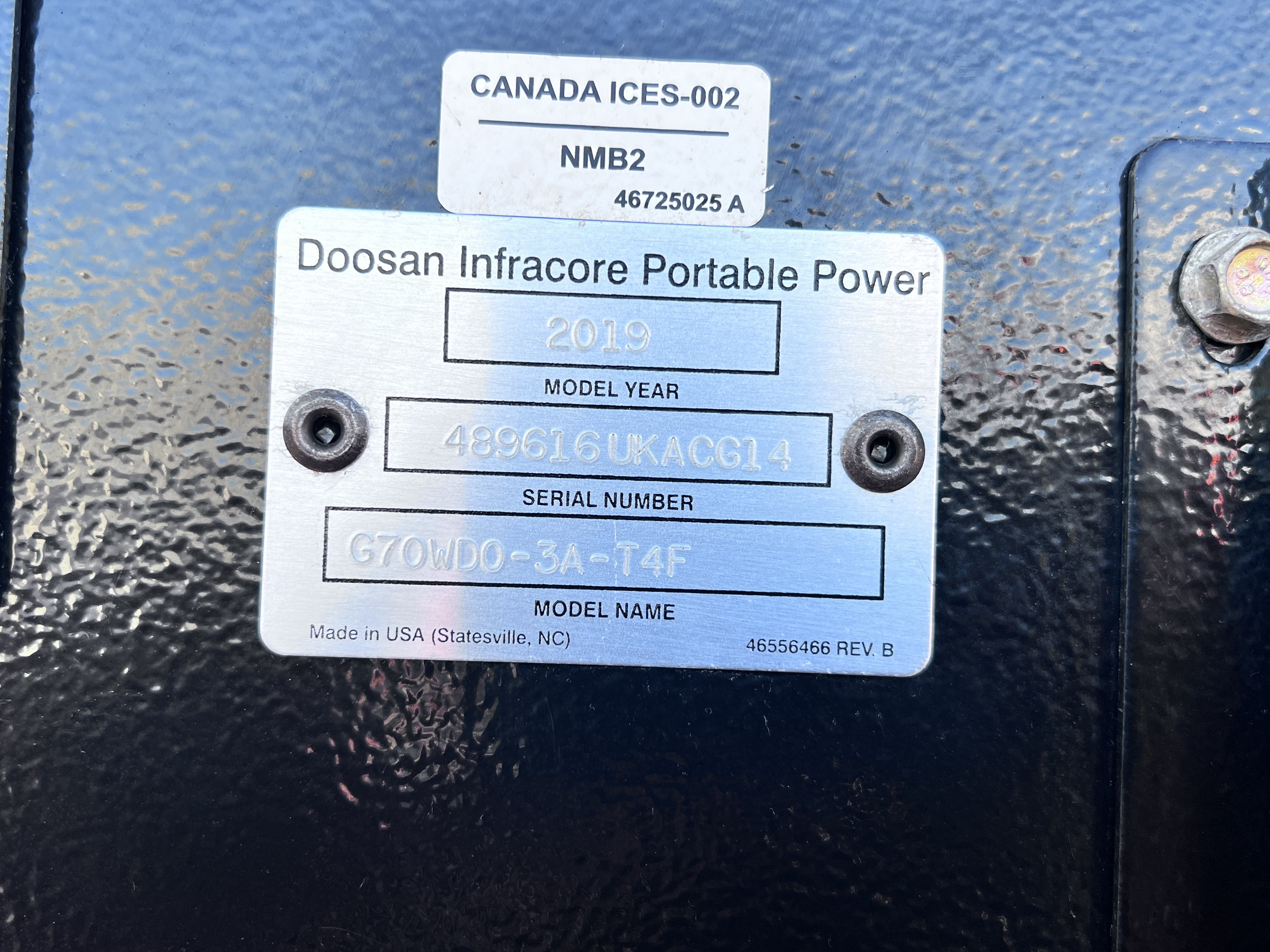 2019 Doosan G70WDO Generators - Image 12