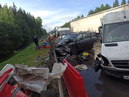 Четыре человека пострадали в ДТП на трассе М10