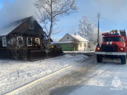 В Окуловке на пожаре в городской бане эвакуировали пять человек