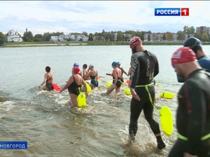 Новгородские моржи приняли участие в Кубке области по зимнему плаванию в открытой воде