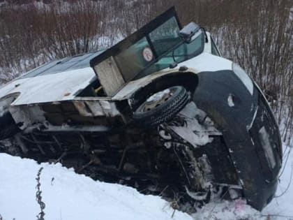 Автобус с пассажирами улетел в кювет в Новгородской области