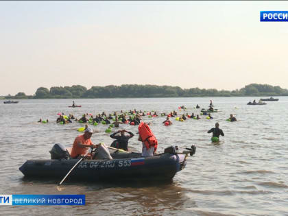 В акватории Волхова в третий раз прошёл новгородский этап серии соревнований Кубок Чемпионов Swimcup.
