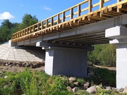 Завершение ремонта моста в Холмском округе