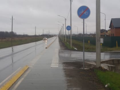 На дороге в Хутынь восстановят столбики вдоль велодорожки