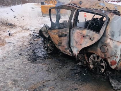 На трассе в Мошенском районе загорелся автомобиль, водитель погиб