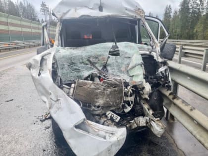 На 413 км трассы М-11 «Нева» Окуловского района автомобиль "Mercedes-Benz Sprinter" врезался в грузовик
