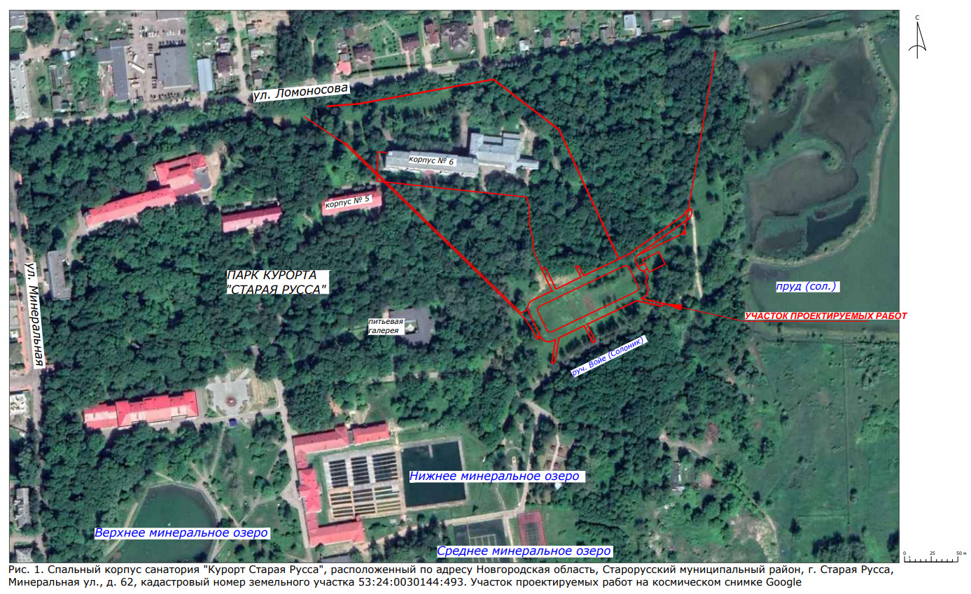 Санаторий старая русса план территории