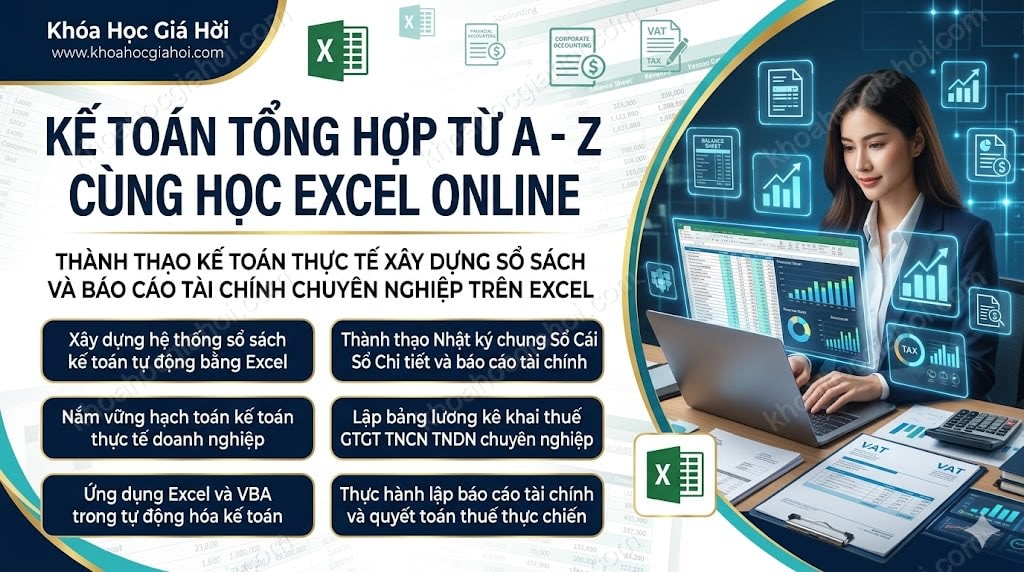 Kế Toán Tổng Hợp Từ A - Z Cùng Học Excel Online