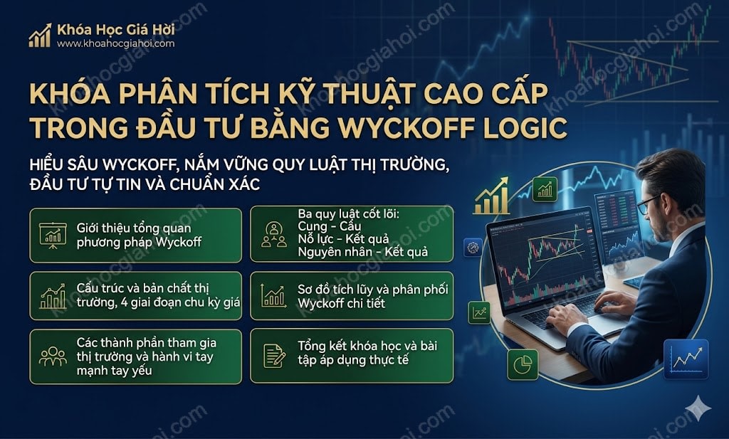 Share Khóa Phân Tích Kỹ Thuật Cao Cấp Trong Đầu Tư Bằng WYCKOFF LOGIC