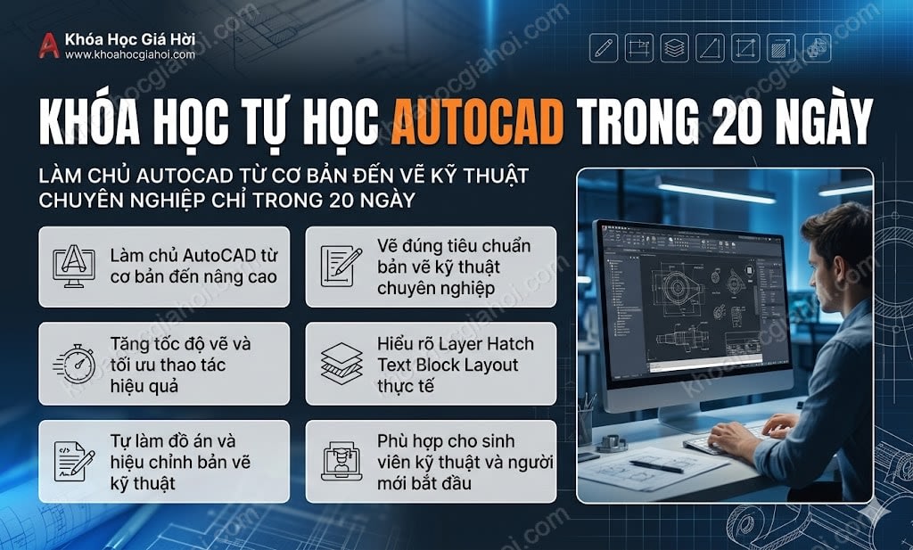 Khóa Học Tự Học Autocad Trong 20 Ngày