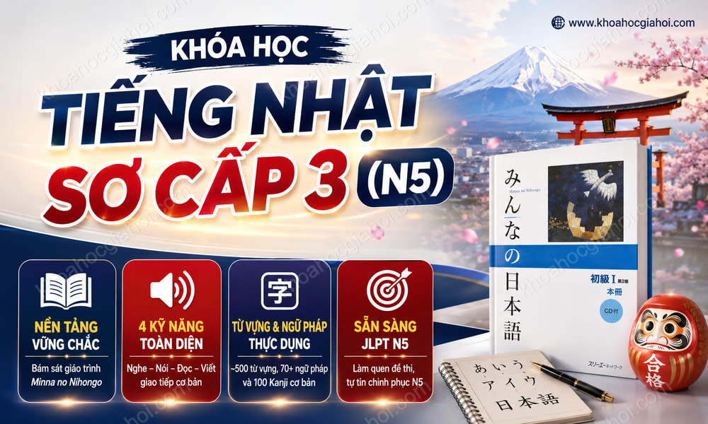 Khóa Học Tiếng Nhật Sơ Cấp 3 (N5)