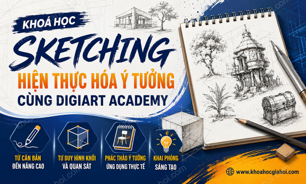 Khoá Học Sketching – Hiện Thực Hóa Ý Tưởng Cùng Digiart Academy