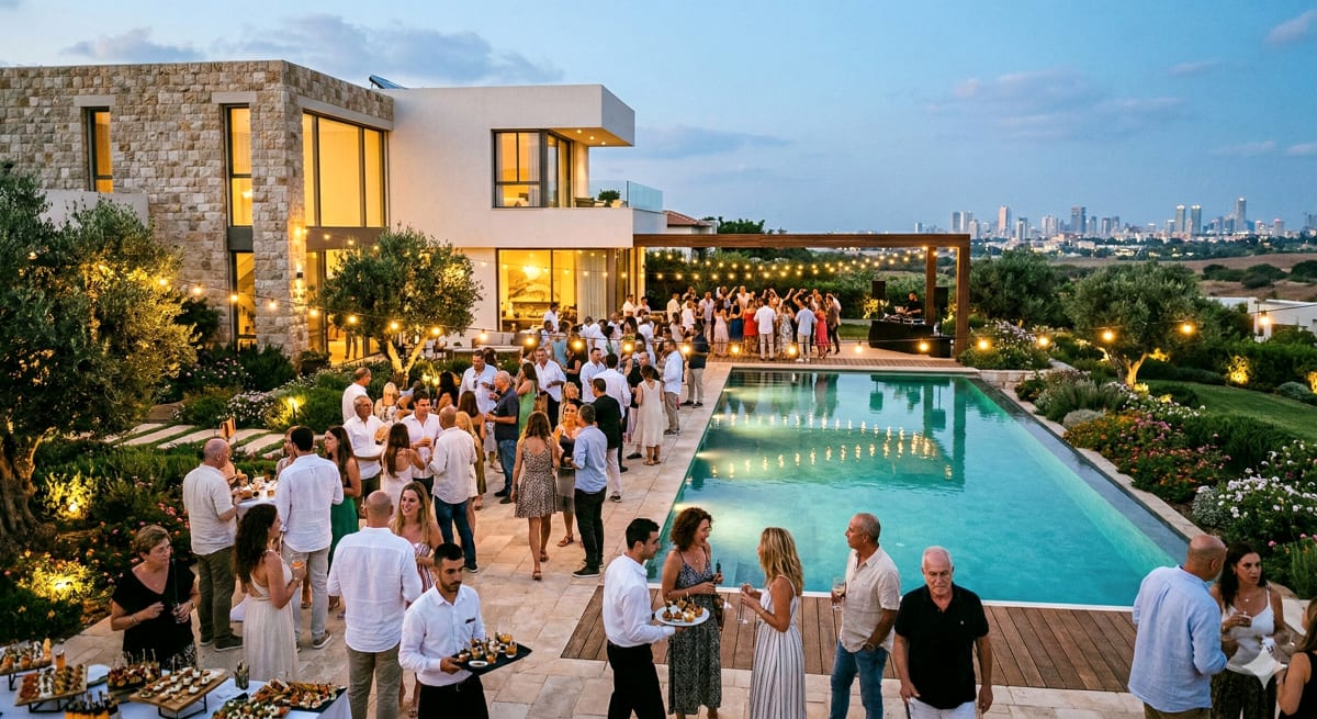 חוגגים 30, 40 או 50? למה וילות למסיבות במרכז הן הטרנד המוביל לאירועים פרטיים