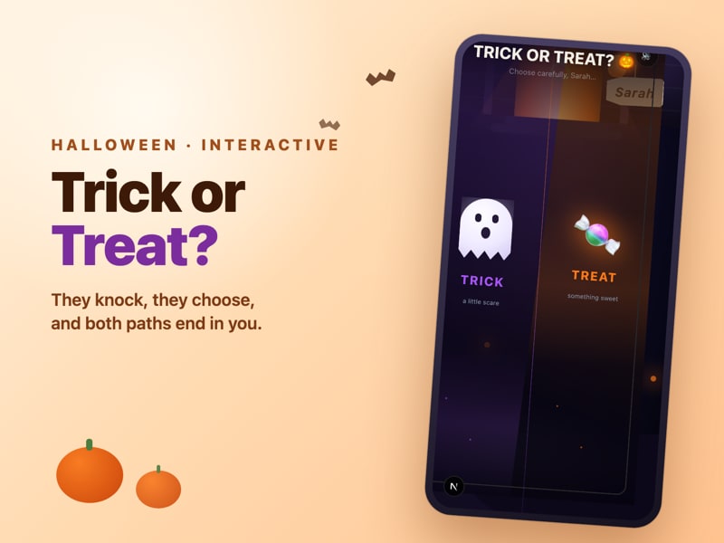 Trick or Treat? greeting card template