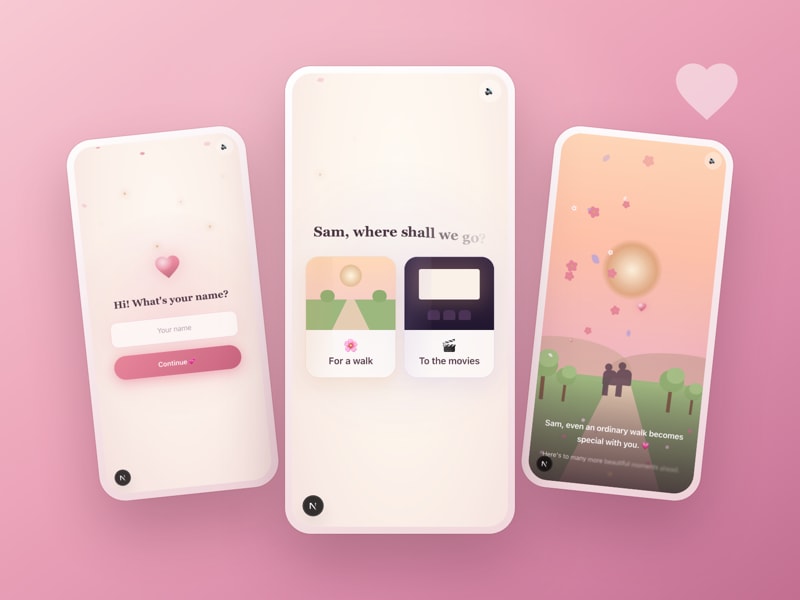 Our Little Date π β animated general greeting card template
