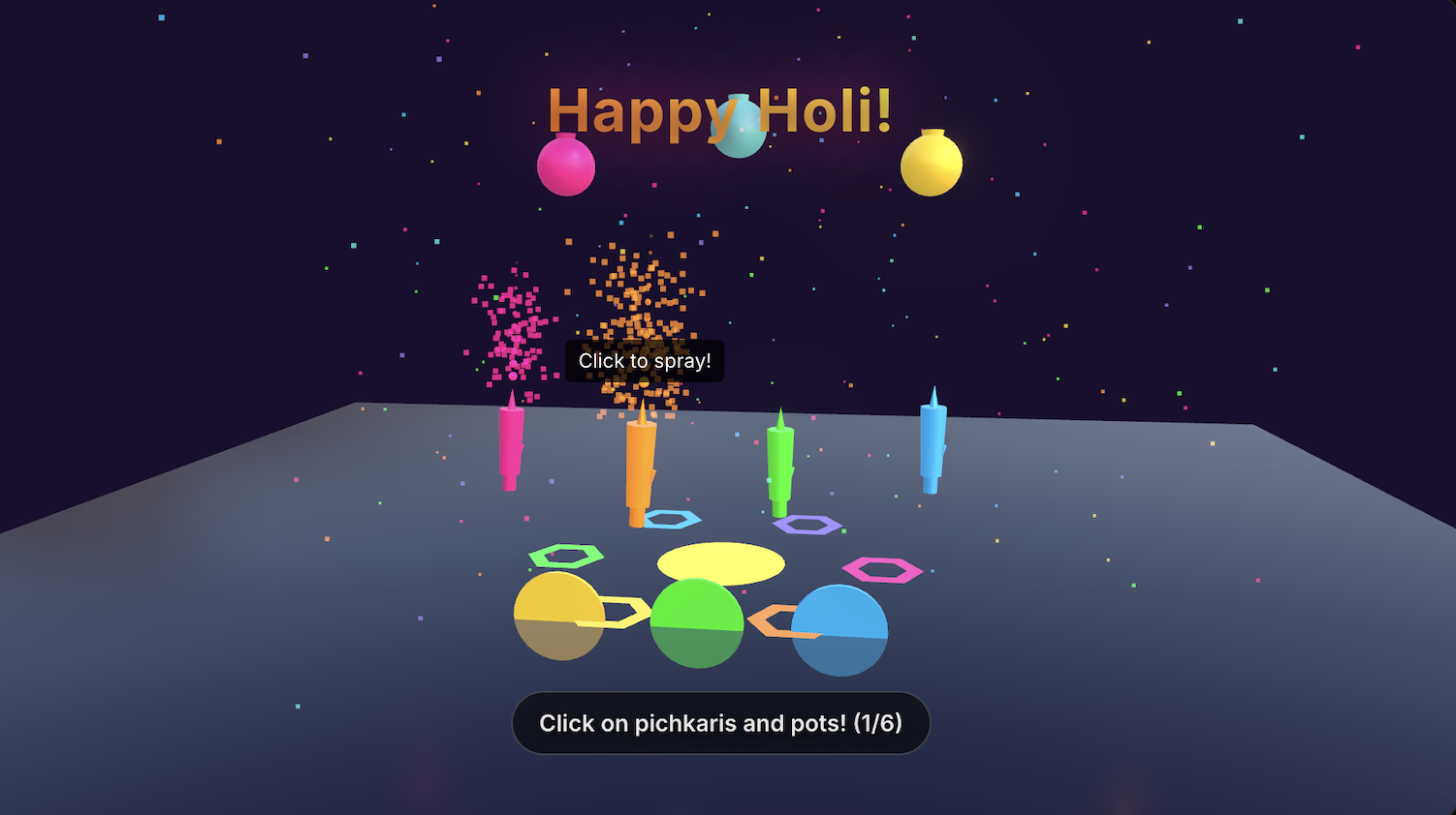 Holi Festival 3D - Eid Mubarak 2026 & Festival Greeting Card Templates