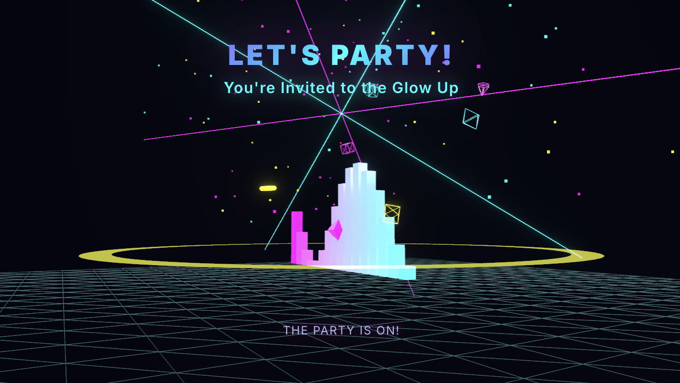 Neon Glow Party - Birthday Greeting Card Templates