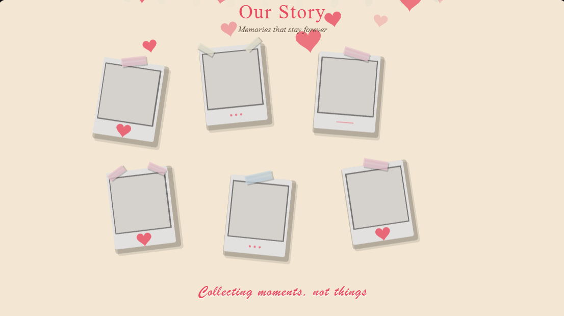 Polaroid Love Wall - Anniversary Greeting Card Templates