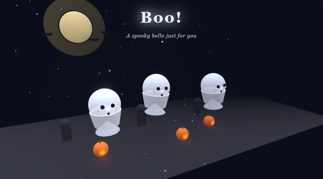 Spooky Ghost Night - Eid Mubarak 2026 & Festival Greeting Card Templates