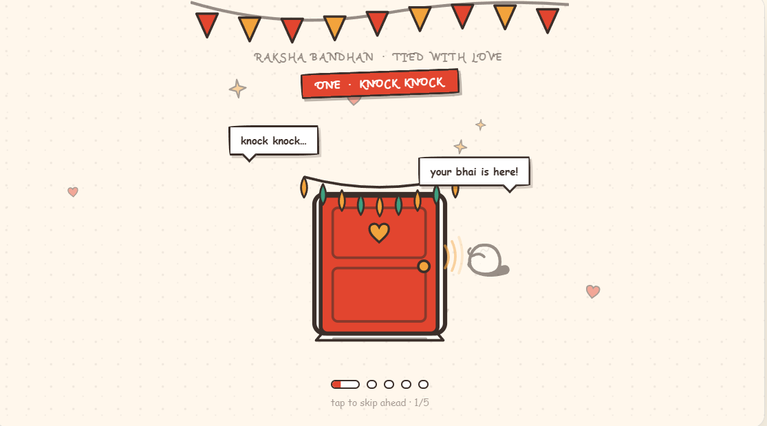 Rakhi Doodle (5 Phases) — animated festival greeting card template