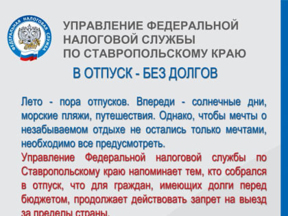 Как не испортить отпуск из-за долгов по налогам