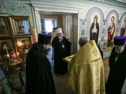 Митрополит Кирилл совершил Божественную литургию в домовом храме священномученика Игнатия Богоносца