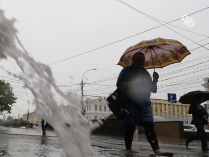 Начало недели на Ставрополье будет дождливым и ветреным