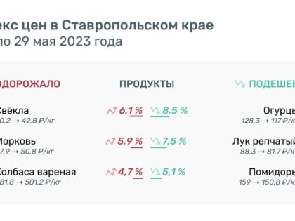 Огурцы и помидоры продолжают дешеветь на Ставрополье
