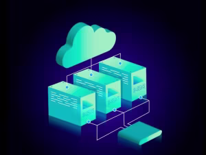 Image showing Identity and Access Management with data centers linked to cloud.