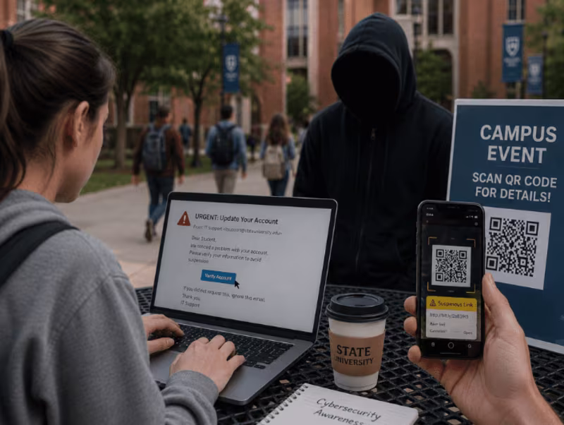 Phishing and Quishing on Campus: Human Risk and Technical Controls