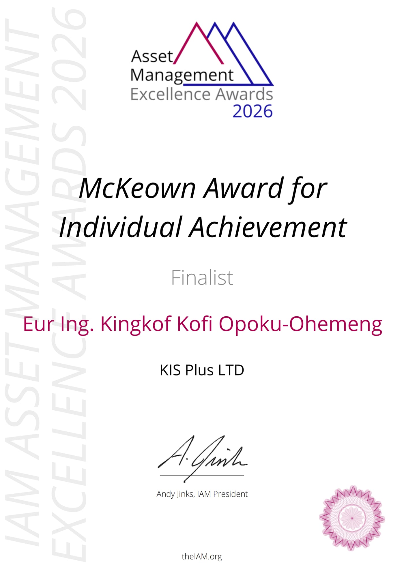 Asset Management Excellence Awards Certificates 2026_01