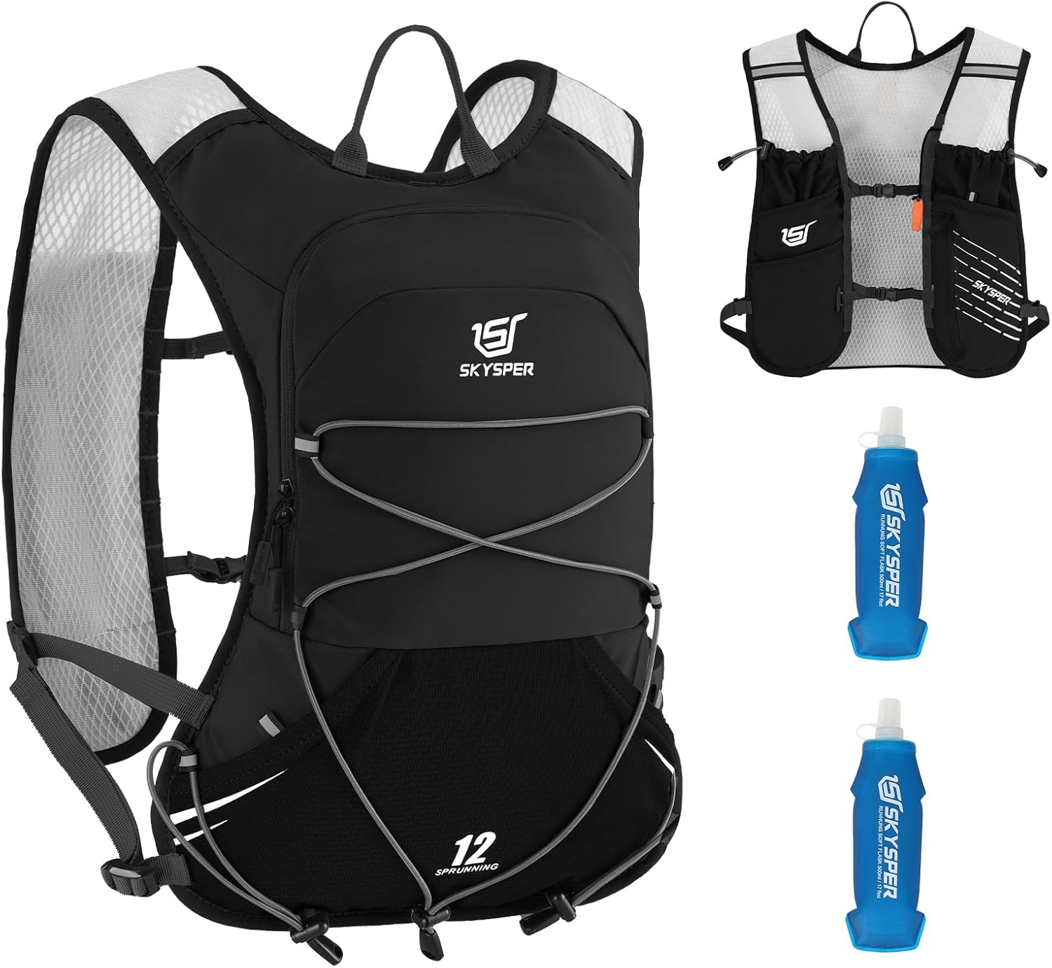 Skysper Gilet Hydratation Running - Équipement sports extrêmes haute performance