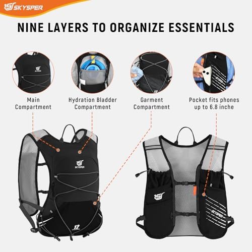 Vue 4 de Skysper Gilet Hydratation Running