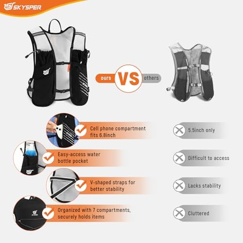 Vue 5 de Skysper Gilet Hydratation Running