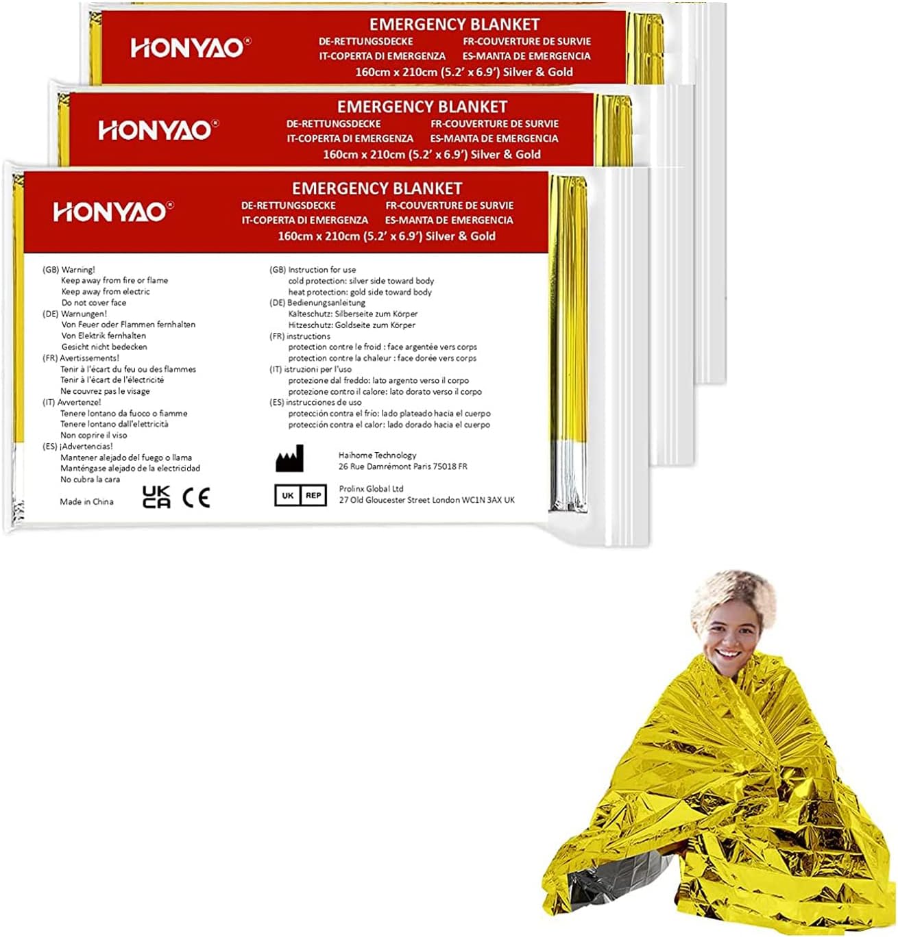 Vue 1 de Honyao Couverture De Survie