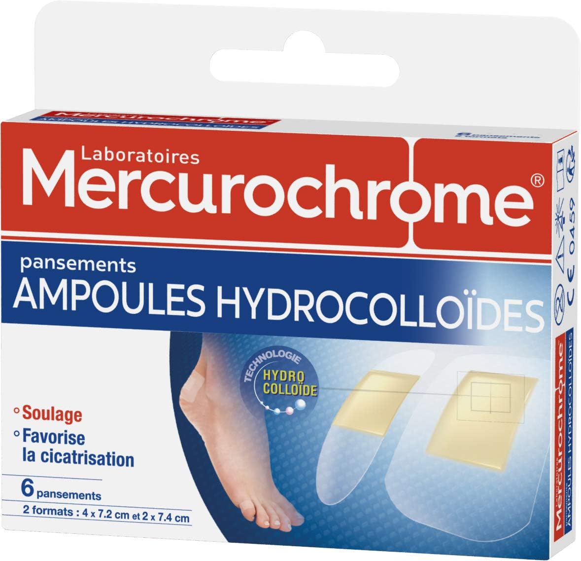 Vue 1 de Pansement Ampoules Hydrocolloides Mercurochrome