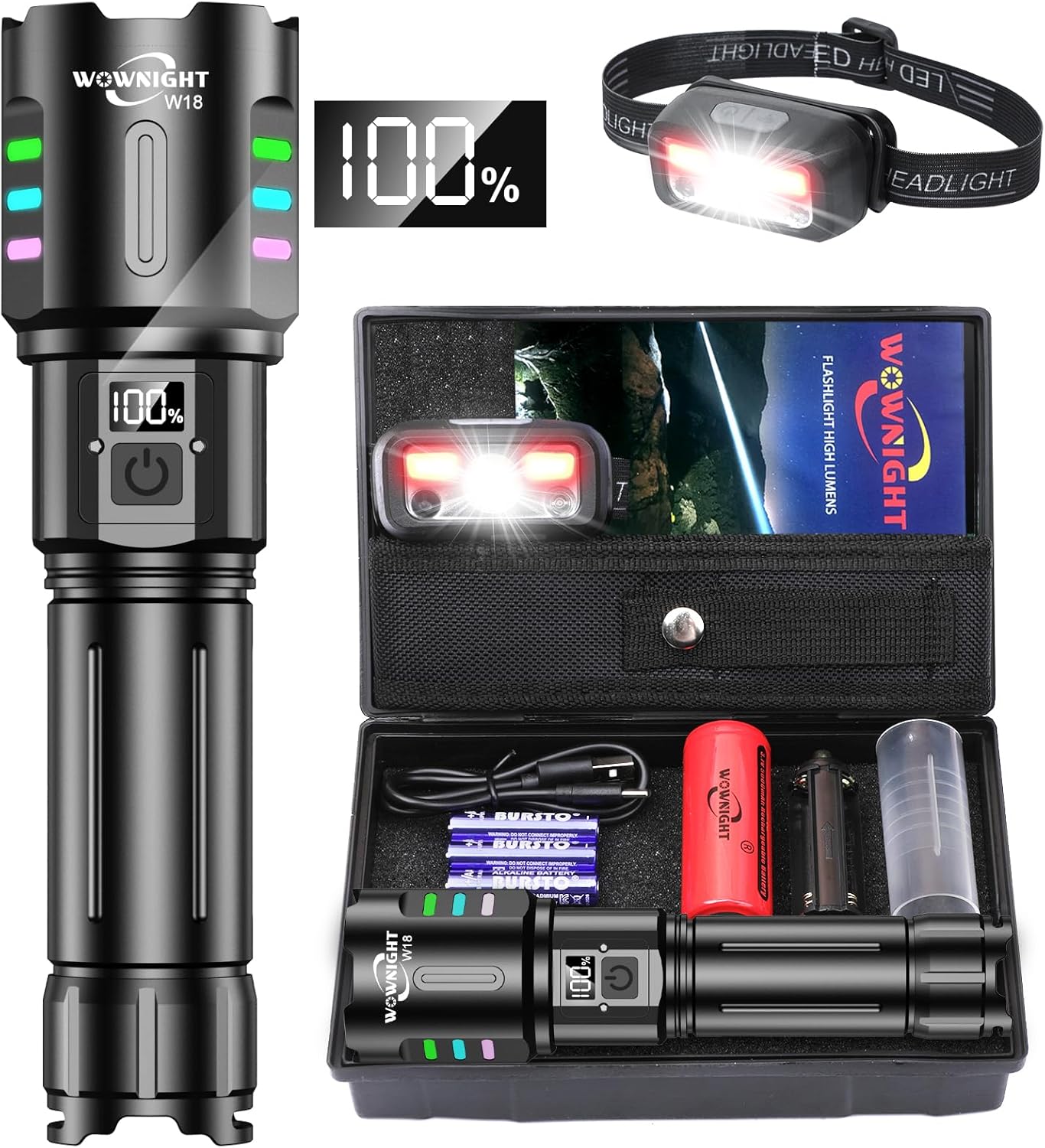 Vue 1 de Wownight Lampe Torche Led