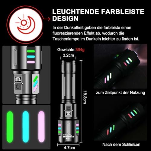 Vue 6 de Wownight Lampe Torche Led