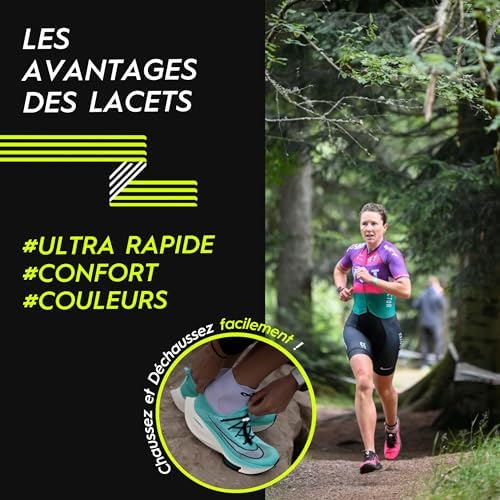 Vue 3 de Lacets Elastiques Triathlon Depassez