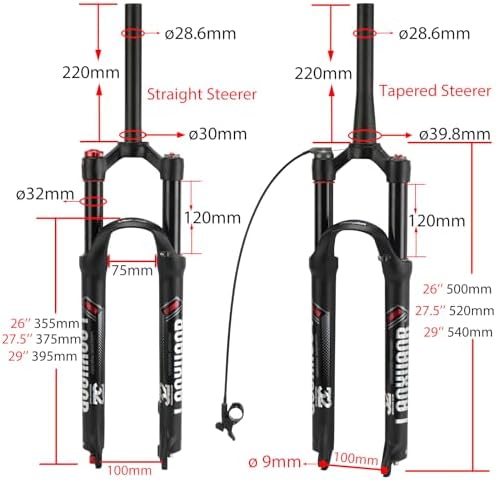 Vue 2 de Lanxuanr Fourche De Vtt