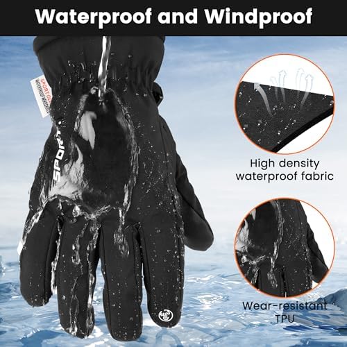 Vue 4 de Gants Dhiver Gants Tactiles