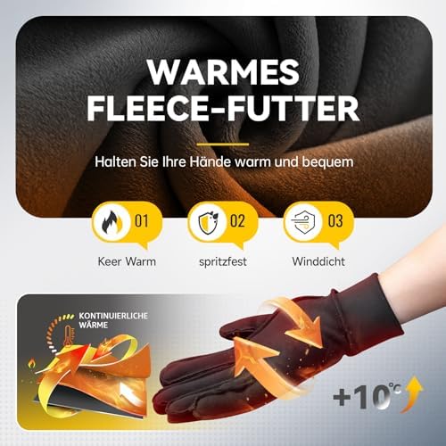 Vue 2 de Gants Chauds Pour Hommes