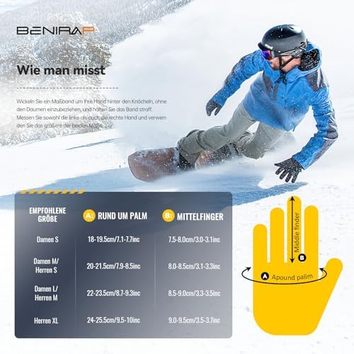Vue 6 de Gants Chauds Pour Hommes